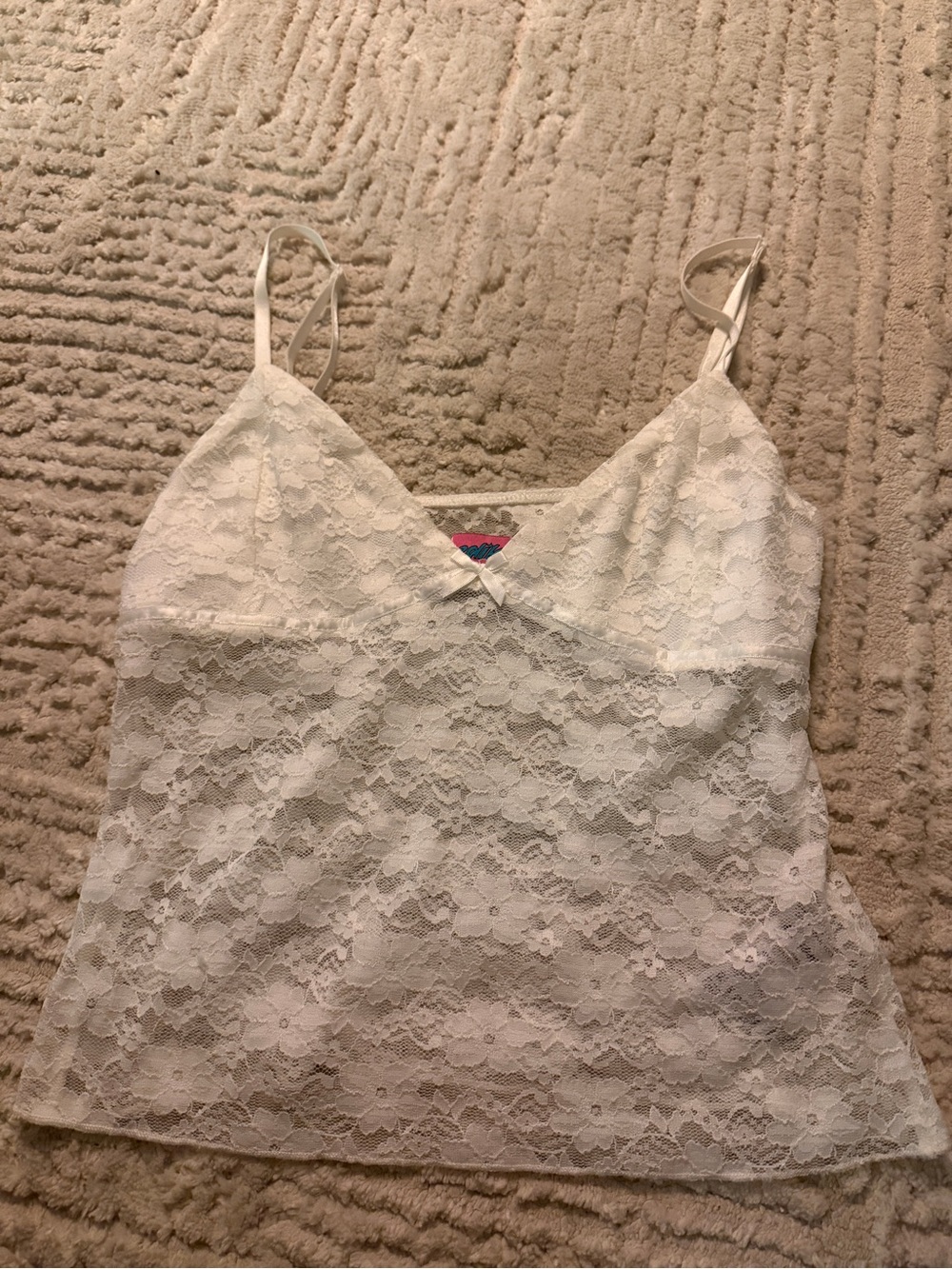 Edikted White Lace Camisole Tank